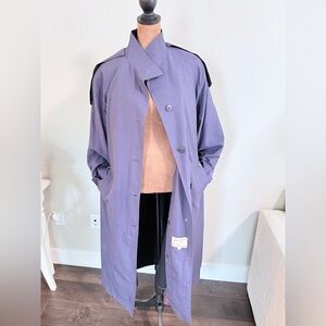Etienne Aigner Vintage Purple Trench Coat | Classic Long Coat